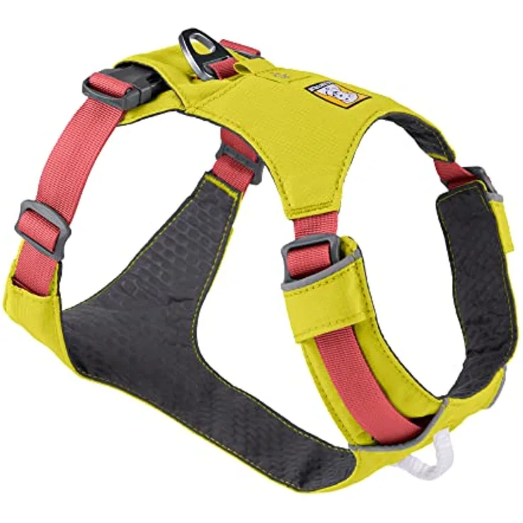 RUFFWEAR Hi & Light Dog Harness, No Pull Harness for Dogs Small, Medium Large & XL. Fully Adjustable Lightweight Harnesses with Aluminium Lead Attachment Portal & ID Bag, Lichen Green (XXS, 33-43cm)