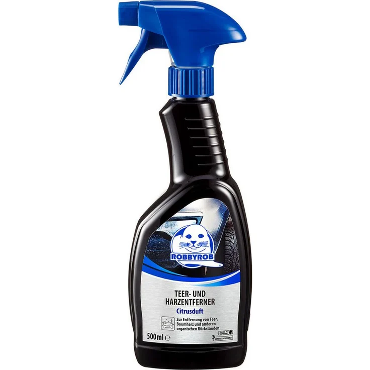Robbyrob RobbyRob Teer- und Harzentferner 500 ml Sprühflasche Auto-Reinigungsmittel, Made in Germany, schnelle und rückstandsfreie Reinigung