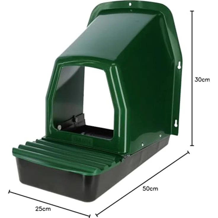 Kerbl Hühner Legenest aus Kunststoff, mit geneigtem Boden und Inspektionsklappe, unmontiert, 37 x 44 x 49,5 cm – Bild 6
