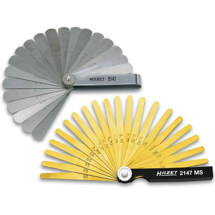 Hazet 2147 Fühlerlehre 20tlg., mm-Maße von 0,05 bis 1,0 mm zur Überprüfung des Elektrodenabstandes bei Zündkerzen