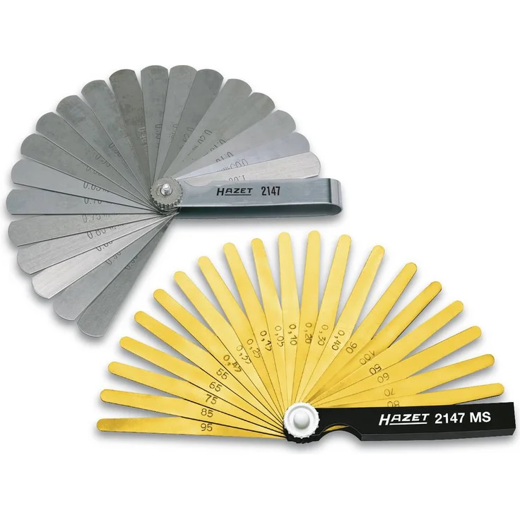 Hazet 2147 Fühlerlehre 20tlg., mm-Maße von 0,05 bis 1,0 mm zur Überprüfung des Elektrodenabstandes bei Zündkerzen