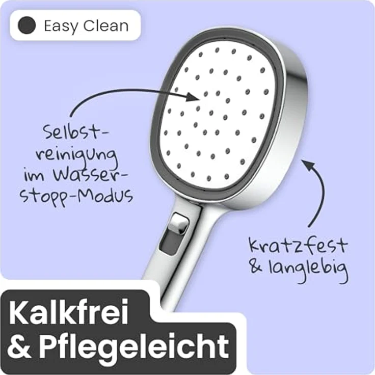 instmaier Handbrause Cleo, wassersparende Nebelfunktion, selbstreinigend mit iF Design Award 2025, inkl. 1,5 m Brauseschlauch – Bild 5