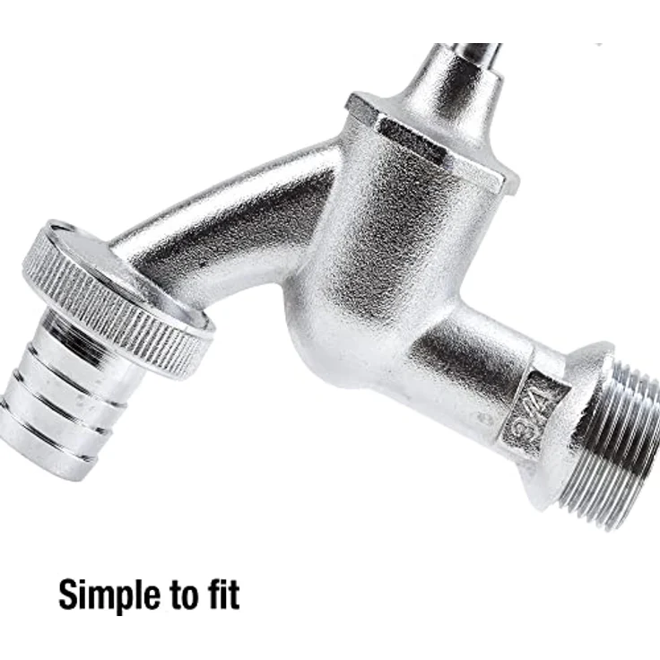 GARDENA Wasserhahn mit Schlauchverschraubung: Verchromter Wasserkran für Innen & Außen, 26.5 mm (G 3-4 Zoll)-Gewinde, für 19 mm (3-4 Zoll)-Schlauch (7331-20) Bewässerungszubehör – Bild 4