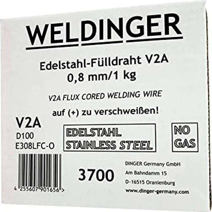 WELDINGER Edelstahl Fülldraht 0,8 mm, 1 kg Kleinrolle D100, selbstschützend für MIG/MAG-Schweißen ohne Schutzgas – Bild 2