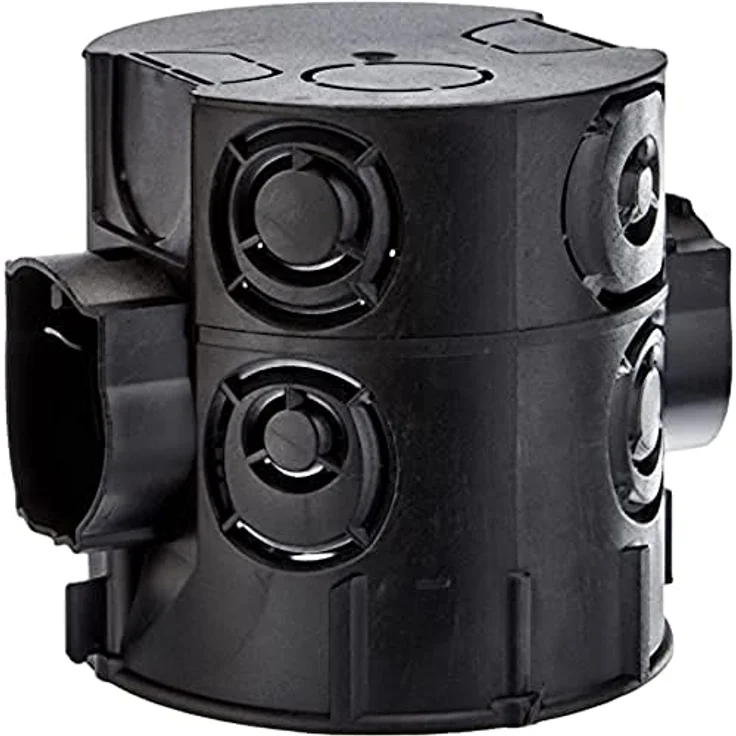 Kopp Abdeckrahmen 354302504, Kunststoff, rund, Unterputzmontage, schwarz, Profi-Pack 25 Stück – Bild 1