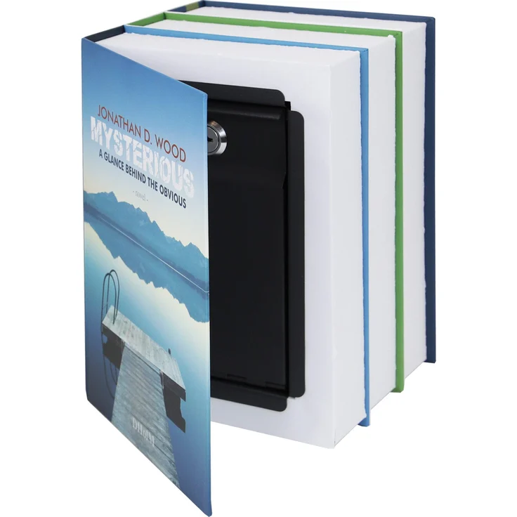 HMF Buchtresor Getarnte Buchkassette XL, Tresor für zuhause, Buchattrappe für Wertsachen, 22 x 13 x 15 cm – Bild 1