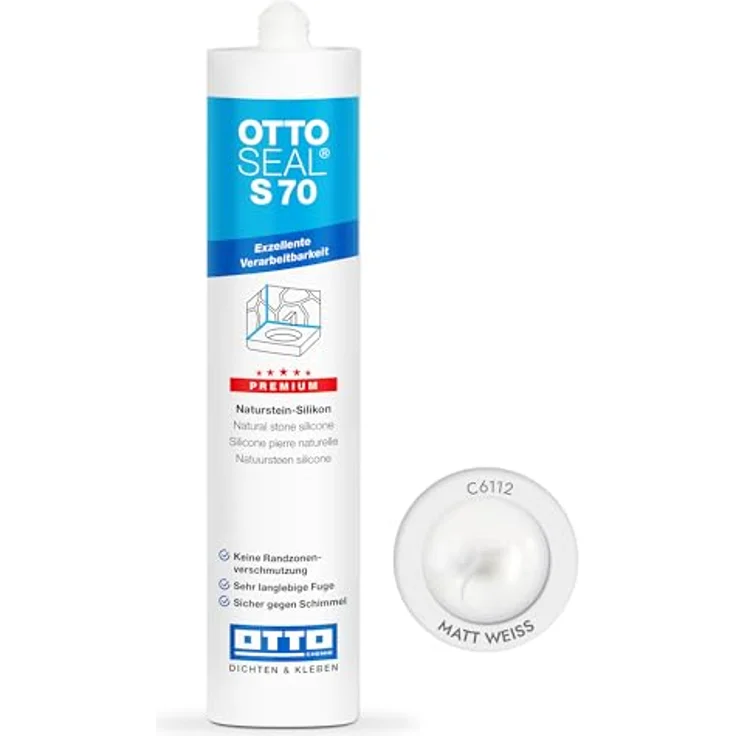 OTTOSEAL  S70 Premium-Naturstein-Silikon/Silicon 310 ml - Matt-Weiß C6112 – Bild 2