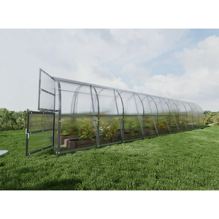 BAUMERA Gewächshaus BALTIC LT 3x10m, Bogengewächshaus mit 6 mm Polycarbonat und stabilem Omega-Profil