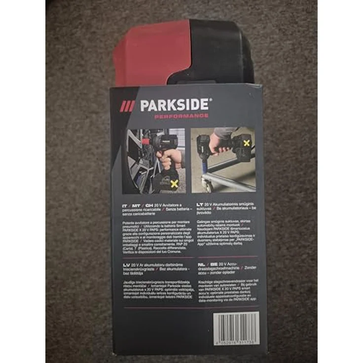 PARKSIDE Performance PPDSSA 20 Akku-Schlagschrauber 20 V, 2 Geschwindigkeitsstufen, 3 Stecknüsse im Transportkoffer, schwarz – Bild 4