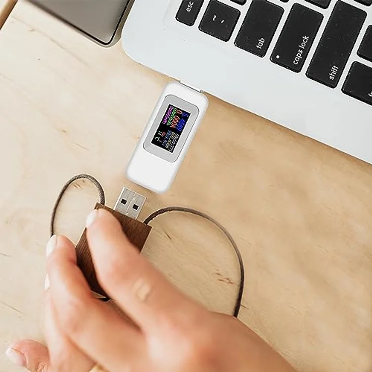 Retoo Spannungsprüfer USB Multimeter Tester Messgerät Leistungstester Strommessgerät, (USB-Messgerät Handbuch auf Deutsch Originalverpackung), Verbesserte Version, Speicherfunktion, Breite Anwendung, Genauigkeit – Bild 8