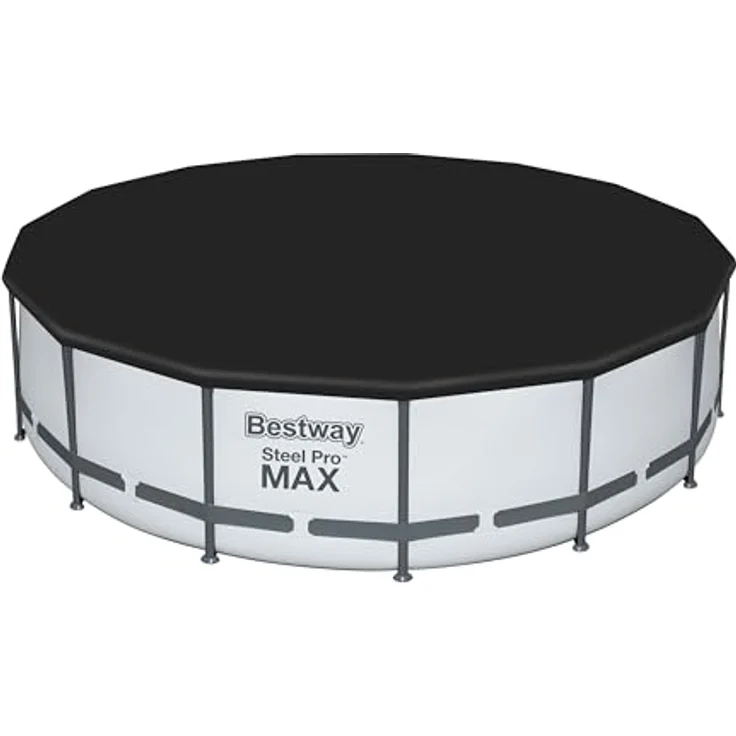 Bestway PVC-Abdeckplane Ø 470 cm, schwarz, rund – Bild 4