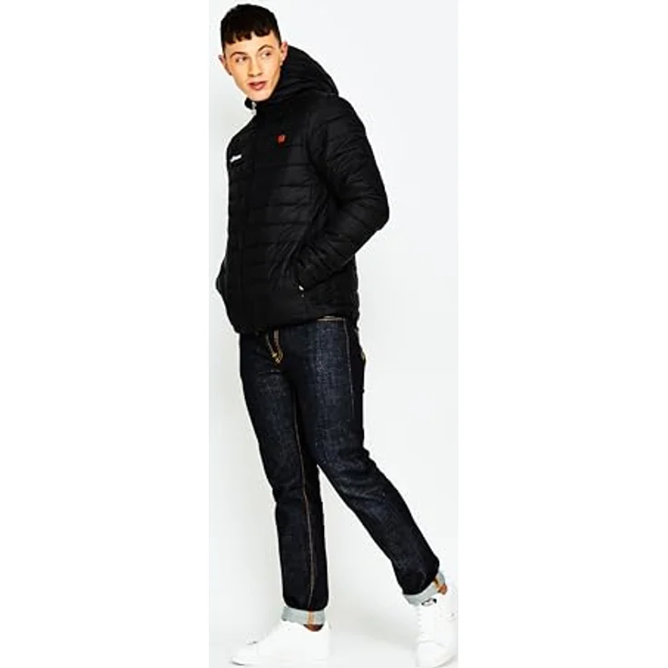 Ellesse Steppjacke Lombardy (1-St), Arbeitsjacke aus 100% Mikro-Polyester, Steppeinsätze, verdeckte Taschen und Kapuze, gesticktes Semi-Palla und Logo, Reißverschluss mit Semi-Palla, blau – Bild 4