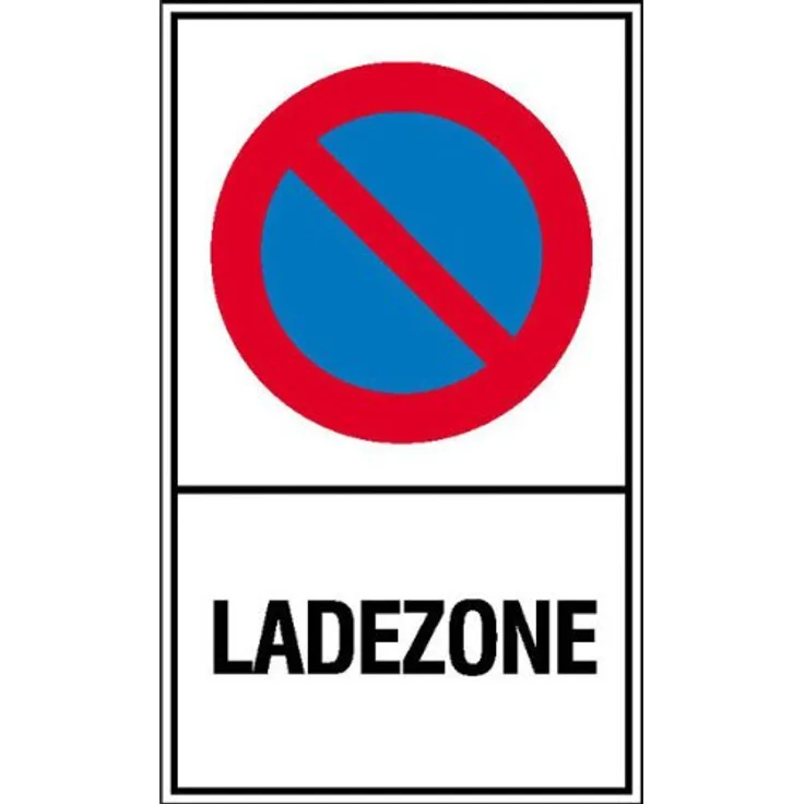 Betriebsausstattung24® Haltverbotsschild Eingeschränktes Haltverbot Ladezone, 40x60 cm