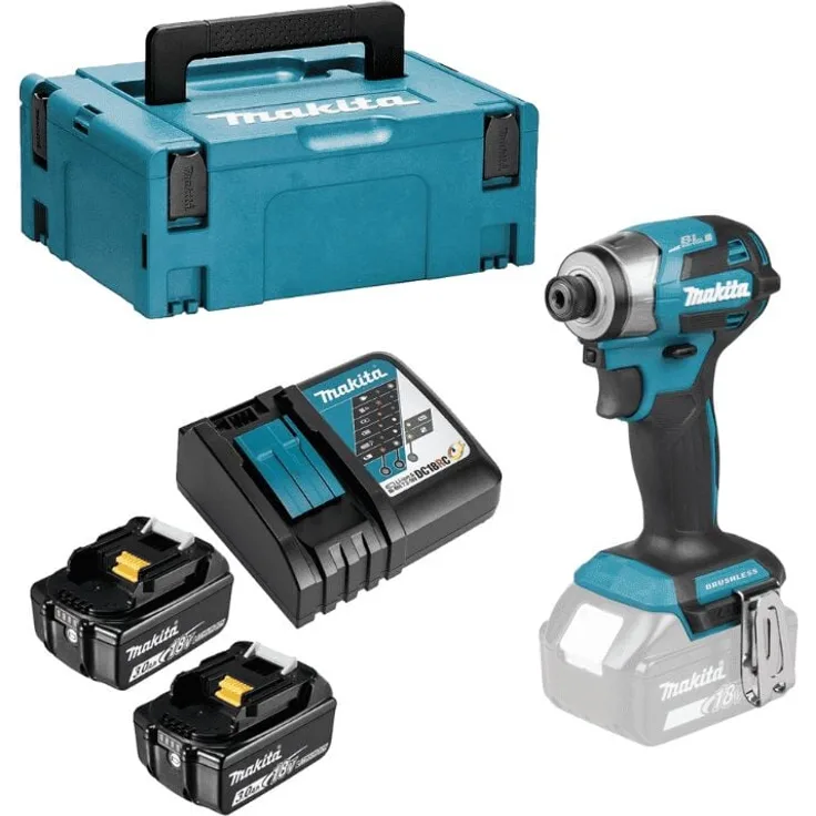 Makita Akku-Schlagschrauber DTD173RTJ, 18V, 2x 5,0 Ah, inklusive Ladegerät im Makpac