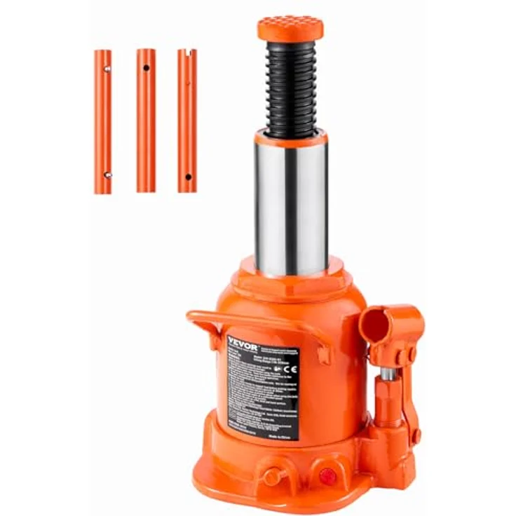 VEVOR Hydraulischer Wagenheber 20 t, Stempelwagenheber mit 17-32 cm Hubbereich, 3-teiligem Griff und Auslaufschutz für LKW, Pickup und Wohnmobil – Bild 1