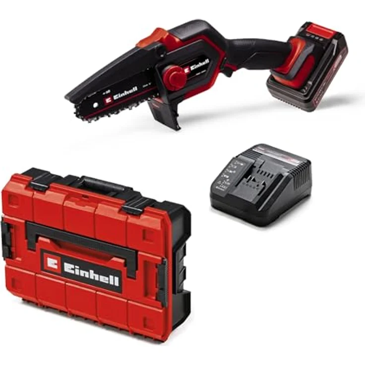 Einhell Akku-Kettensäge GE-PS 18/15 Li BL Kit, handlich mit 15,8 cm Schwertlänge, Bürstenloser Motor und 2,5 Ah Akku im Set – Bild 2
