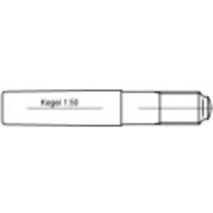 Toolcraft Kegelstift (Ø x L) 10 mm x 100 mm, hochwertiger Stahl nach DIN 258, 10er Pack für Holzverbinder