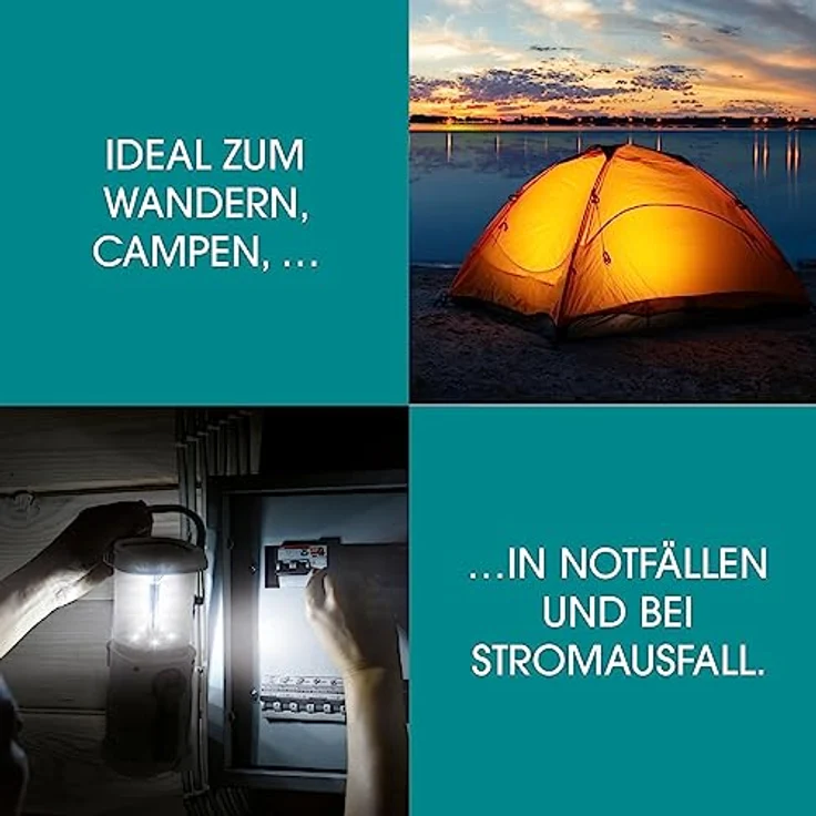 EASYmaxx Taschenlampe Akku-Lampe mit Radio - Solar, Kurbel, USB, 110 Lumen, Outdoor, ohne Batterien – Bild 3
