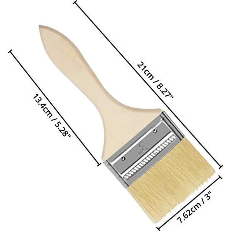 Kurtzy Pinselset 12-er Pack – 76,2mm Pinselkopf, Malerpinsel Größe 21cm - Pinsel Set für Farben, Lack, Beizen, Klebstoffe - Flachpinsel, Lasurpinsel, Lackpinsel für Malerbedarf, zum Streichen, DIY – Bild 2
