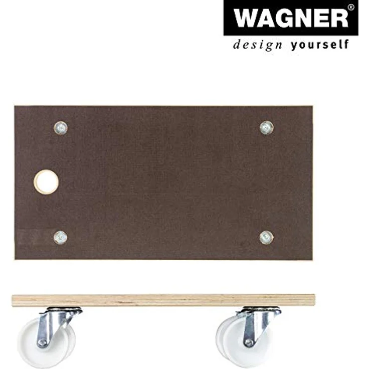 Wagner Transportwagen, Transportroller aus Filmsiebdruckplatte, Tragfähigkeit 500 kg, rutschfeste MaxiGRIP-Beschichtung, FSC-zertifiziert, Maße 575 x 300 x 150 mm – Bild 7