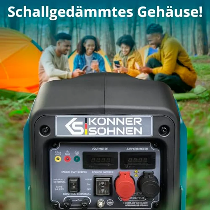 Könner & Söhnen KS 24VS-DC, Gleichstromgenerator 24V 60A DC mit schallgedämpftem Gehäuse, AUTO & MANUELL – Bild 9