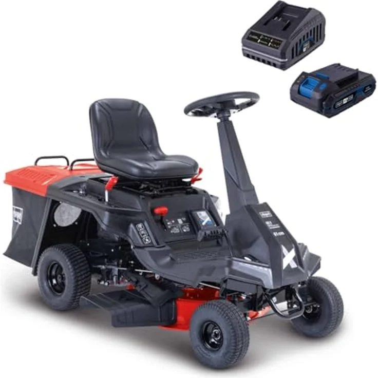Scheppach IXES 20V Benzin-Aufsitzmäher MR230-61, 4-Takt-Motor (6 PS), Schnittbreite 61 cm, Max. Flächenempfehlung 2.600 m², Hybrid-Startsystem – Bild 1
