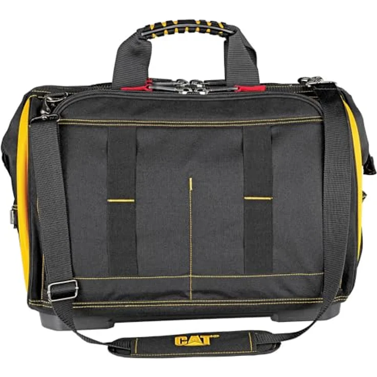 CAT Werkzeugtasche CAT 980199N, unbestückt, 45,7 x 30,5 x 35,5 cm, 56 Taschen, 1680D-Premium-Polyester, gepolsterter Schultergurt – Bild 2