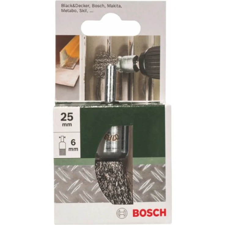 Bosch 2609256538 DIY Pinselbürste Gezopfter Draht, ø 25 mm, 6 mm, (1) – Bild 2