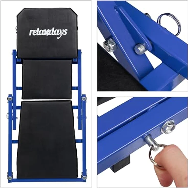 Relaxdays Werkstatt-Rollbrett, klappbar, Transportwagen bis 150 kg, ideal für Hobbybastler und Auto-Mechaniker – Bild 7