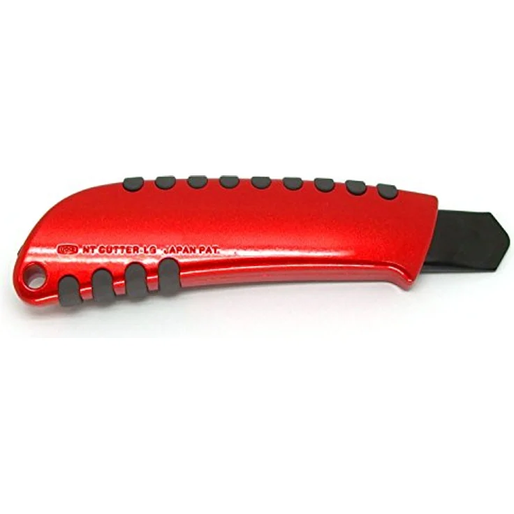 Nourished Essentials PMGL-EVO1 Teppichmesser, rot/schwarz, Aluminiumgehäuse, Auto-Lock Klingenvorschub, extrem scharfe Black-Blade Klinge – Bild 4