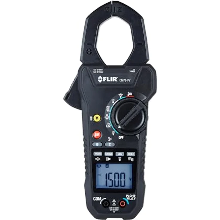FLIR CM78-PV, CAT III 1500 V Solar-Stromzange mit METERLiNK-Konnektivität für gewerbliche und industrielle elektrische Inspektionen, inkl. IR-Thermometer – Bild 1