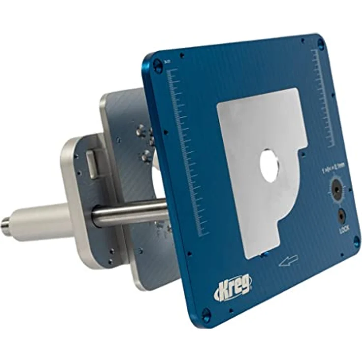 Kreg Präzisions Fräslift RL2.0K PRS-RL2.0K, hochwertige Aluminium- und Stahlkonstruktion, Höhenfeinjustierung auf 1/10mm, max. Fräserdurchmesser 86 mm, max. Einstellweg 105 mm, leichtgängige Spindelsäulen, einfache Montage. – Bild 2