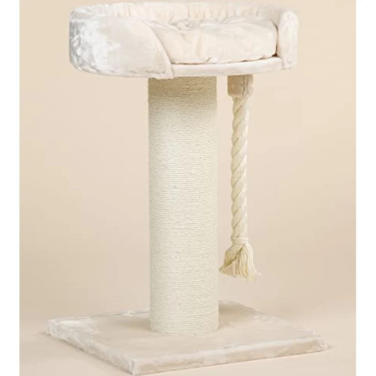 RHRQUALITY Kratzbaum Grosse Katzen stabil XXL Chartreux katzenkratzbaum für Maine Coon große katzenbaum schwere Katze kletterbaum kratzmöbel Dicker stamm (Beige) – Bild 3