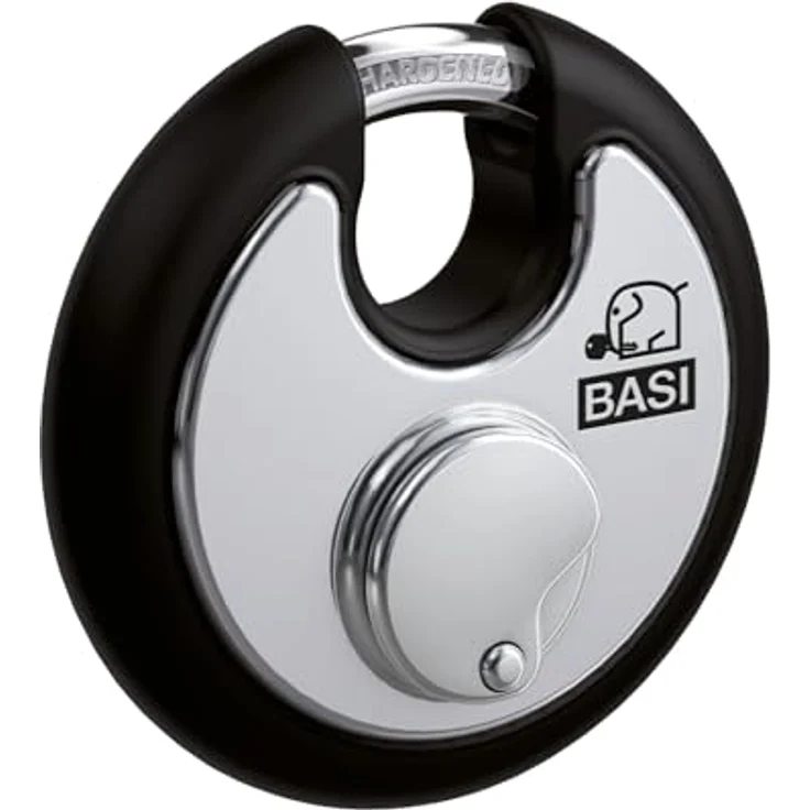 BASI - Rundbügel-Vorhangschloss - RVS 610W - 70 mm - Schwarz - Gleichschließend Nr. 2 – Bild 2