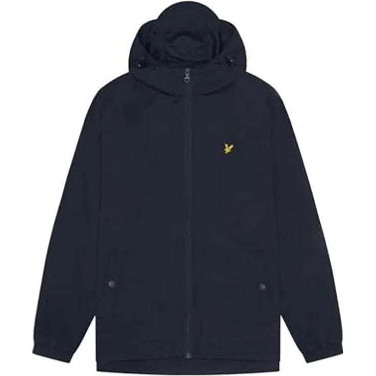 Lyle and Scott Zip Through Kapuzenjacke Herren, blau, XL, strapazierfähiger Materialmix, seitliche Eingrifftaschen, elastische Ärmelbündchen – Bild 5
