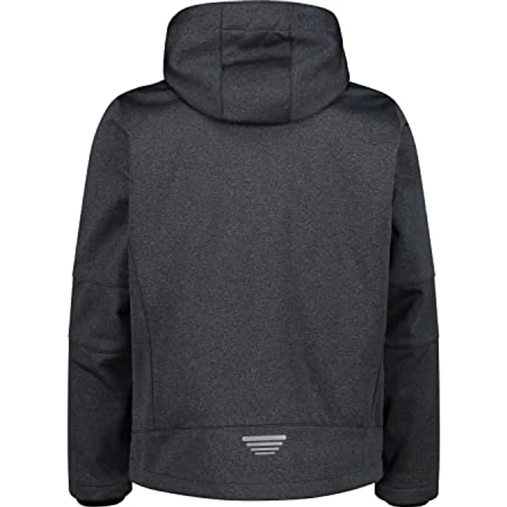 CMP Herren Softshelljacke Zip Hood 3A01787N-M, winddicht und wasserdicht, schwarz – Bild 2