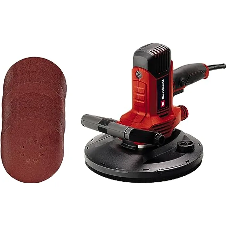 Einhell Trockenbauschleifer TC-DWS 225, 1220 Watt, max. 2300 U/min, mit integrierter Staubabsaugung und 6 Schleifpapieren