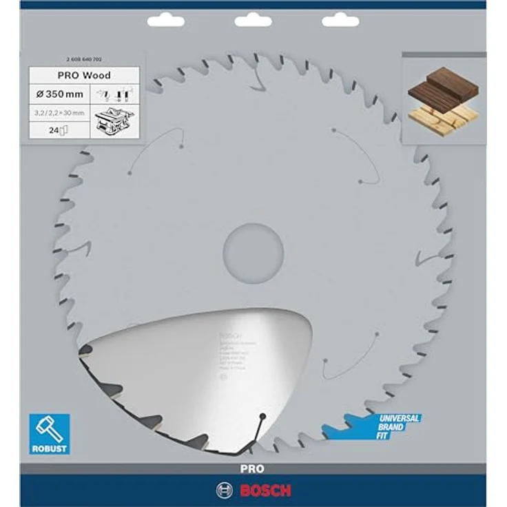 Bosch Professional Kreissägeblatt Construct Wood (Holz, 350 x 30 x 3,2 mm, 24 Zähne, Zubehör Kreissäge) – Bild 2