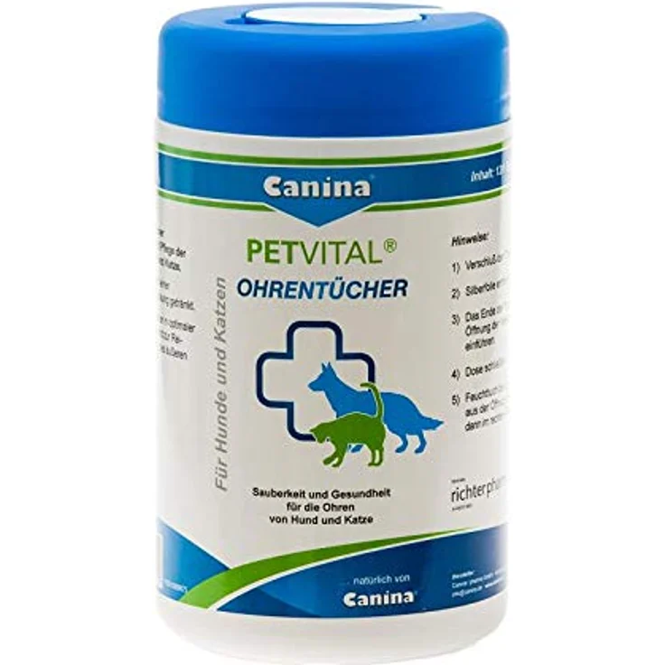 Canina 74112 0 Petvital Ohrentücher, 120 Stück (1er Pack) – Bild 3