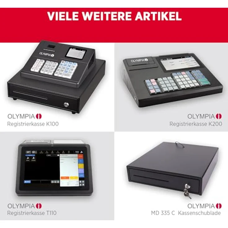 OLYMPIA OFFICE Geldkassette SD 330A, Metall Kassenschublade mit 8 Münzfächern und 4 Scheinfächern, schwarz – Bild 8