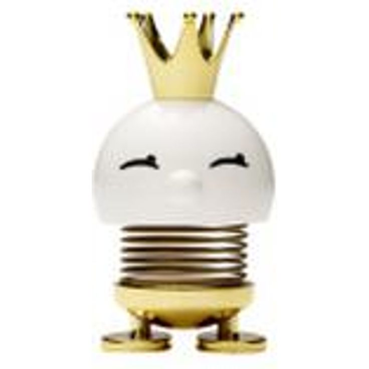 Hoptimist Bimble Princess, Wackelfigur, Wackel Figur, Dekoidee, Kunststoff, Weiß - Gold, Ø 5 cm, 26141