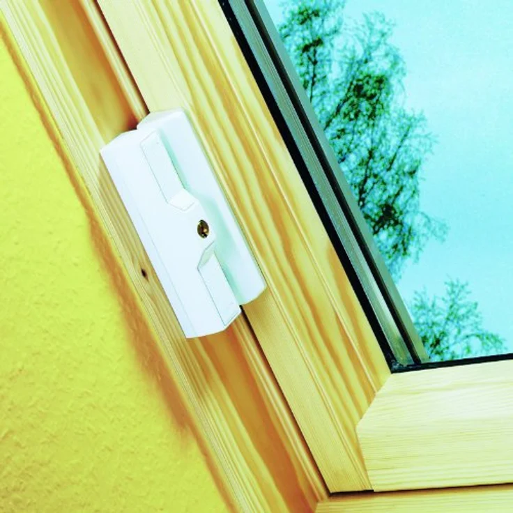 ABUS Dachfenster-Zusatzsicherung DF88 - Dachfenstersicherung speziell für Dachenflächenfenster, verschiedenschließend - ABUS-Sicherheitslevel 8 - 11888 - Weiß – Bild 2