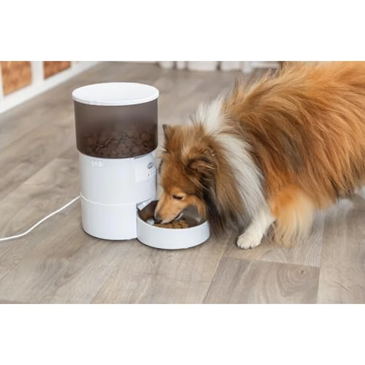 Trixie Automatic Food Dispenser TX-S Smart, 3L Futterautomat aus ABS, weiß, flexibler Betrieb über Stromnetz oder Batterien – Bild 5