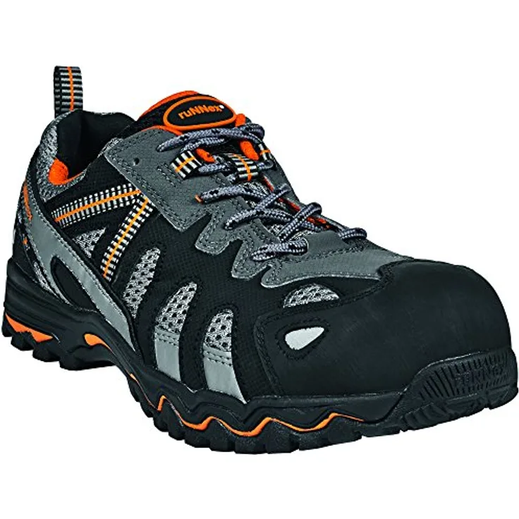 ruNNex RUNNEX® S1-Sicherheitshalbschuhe LightStar, leichte Microfaser, Alu-Protection-Kappe, rutschfeste Gummi/Phylon-Sohle, Größen 36-48