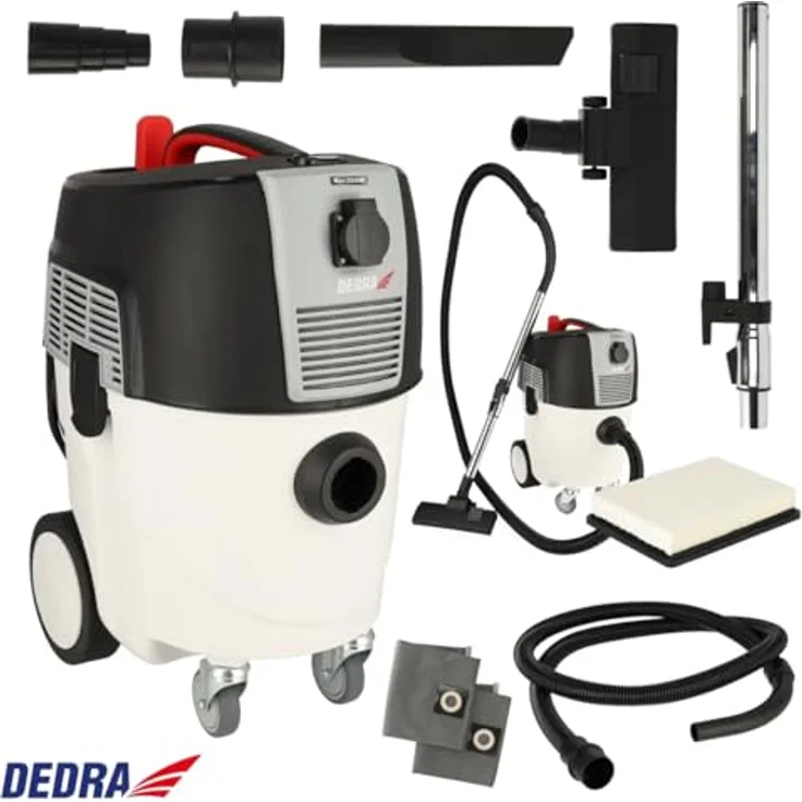 Dedra DED6607 Construction Giraffe Staubsauger, Nass- und Trockensauger mit 1600W und Schüttler – Bild 1