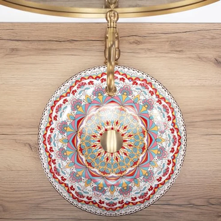 wohnwerk.idee Aufsatzwaschbecken Waschbecken Bunt Rot Blau Vintage Mexikanisch Ornamente Arte – Bild 4