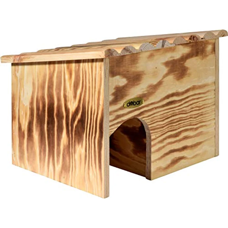dobar® 22232FSCe Igelhaus als Bausatz - Igelschlafhaus aus Massivholz - Igelhöhle für den Garten - Igelschlafplatz mit Schleuse - Igelhotel mit Schutz vor Fressfeinden - 30,5 x 26,5 x 24 cm - Geflammt – Bild 2