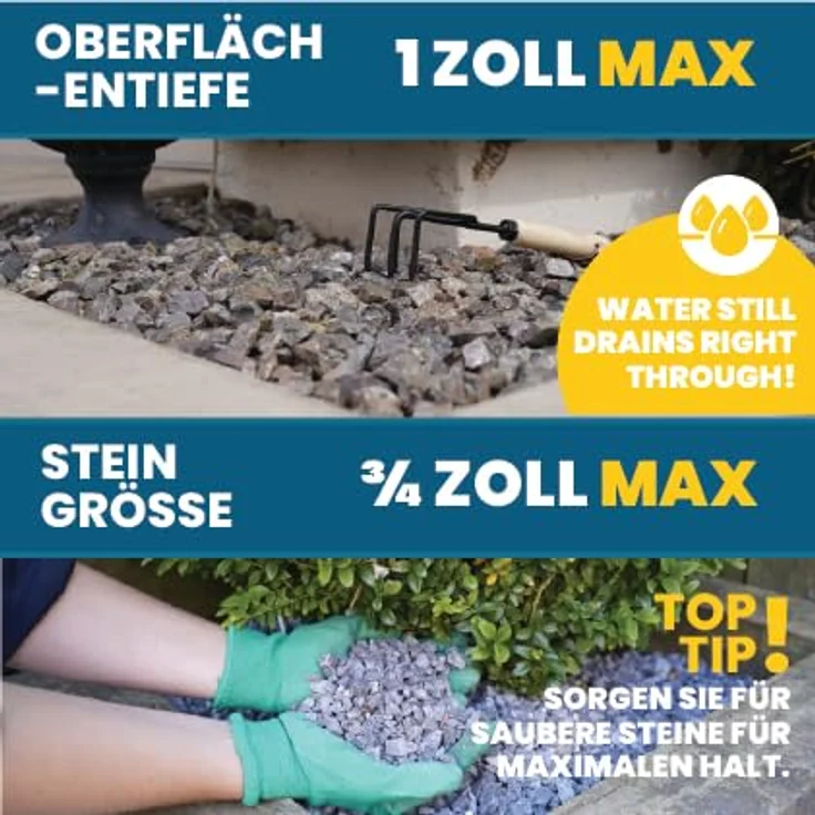 Easihold EasiHold Mulch & Steinbinder, 5 l - Wasserbasiertes Bindemittel für Kies und Mulch, 100% wasserdurchlässig, für ca. 8 m² – Bild 8