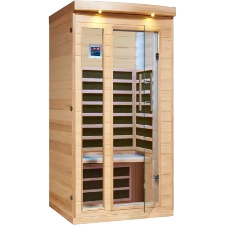 Canadian Spa GmbH Infrarotkabine Chilliwack, 1-2 Personen, Mica-Heiztechnologie, Bluetooth Audio, Aromatherapie, Hemlockholz, BxTxH: 102 x 97 x 191 cm