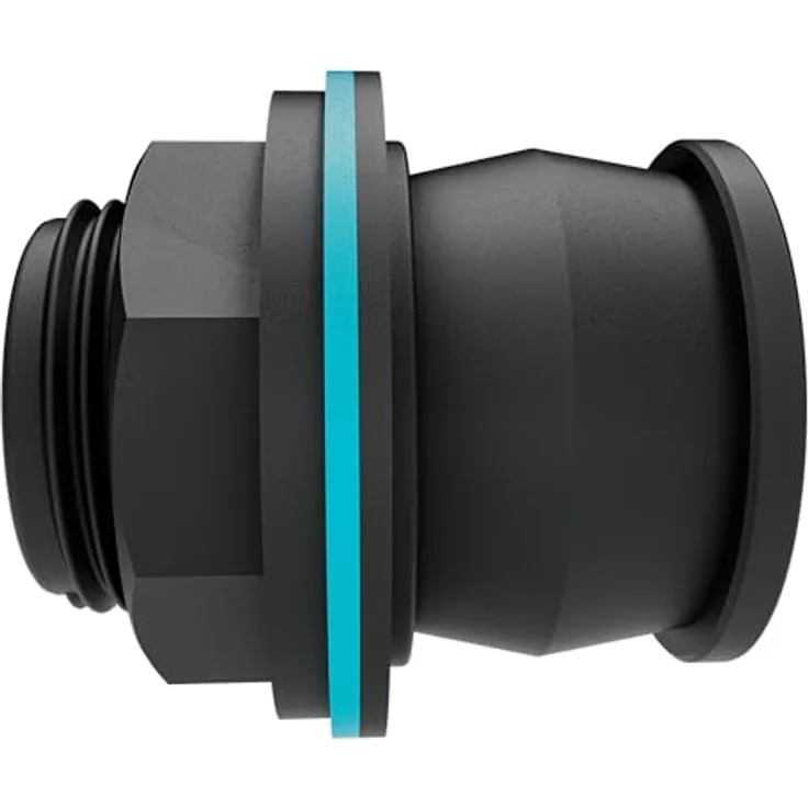 GARDENA Push IN 09095-20 Verbindungsgerät, einfacher Anschluss für Wassertanks und Fässer mit EPDM-Dichtung